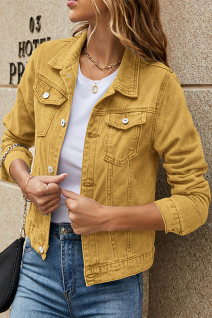 Street Patchwork Turndown Collar Outerwear