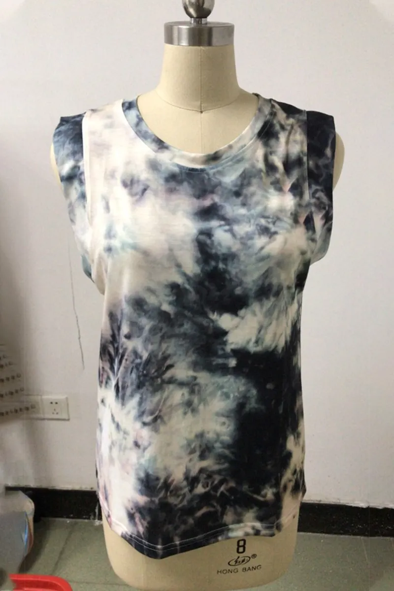 Tie Dye Basic O Neck T-shirts