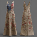Independence Day Flag Pattern Vintage V-neck Sleeveless Long Dress elevenforest