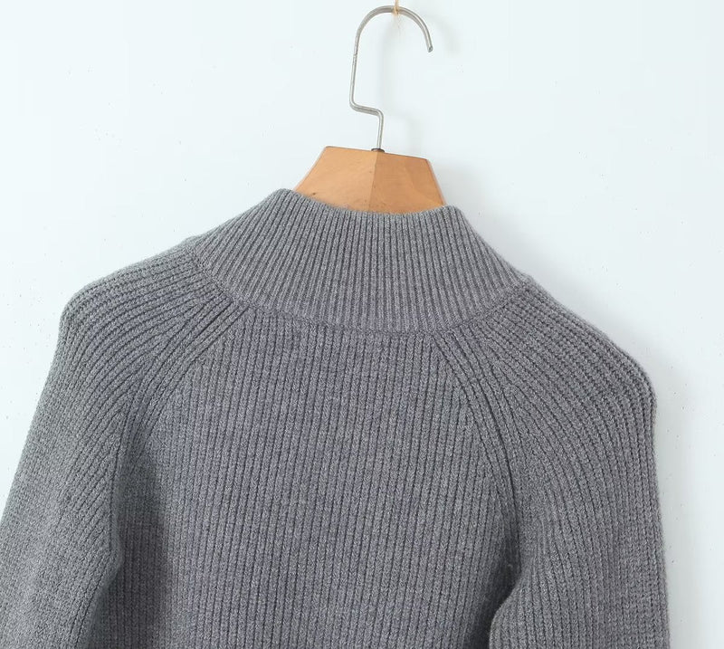 Knitting Cardigan Round Neck Slim Single Breasted Knitwear Autumn Clothing