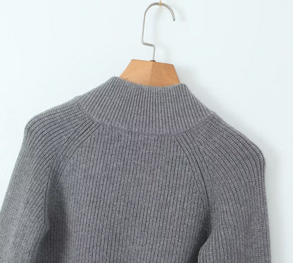 Knitting Cardigan Round Neck Slim Single Breasted Knitwear Autumn Clothing