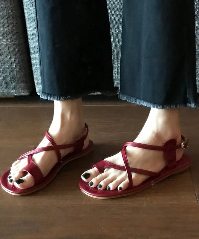 Unique Splicing Sandals Black Faux Leather Hollow Out Oi014