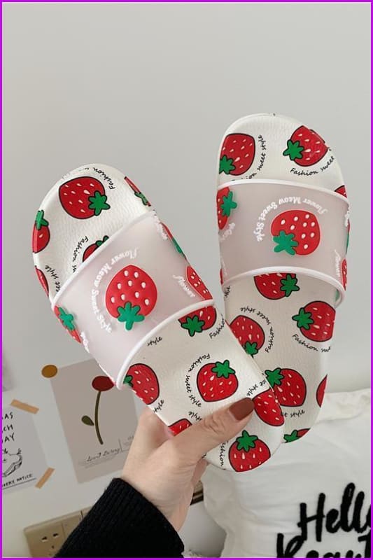 Kawaii Cartoon Fruit Beach Slippers F14840
