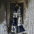 Women's Vintage Floral Geometry Art Linen Tank Dress elevenforest