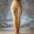 Cute Cat Face Jacquard Gradient Cozy Knit Leggings