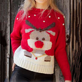 Vintage Fluffy Merry Christmas Warmth Knitted Pattern Cozy Sweater elevenforest