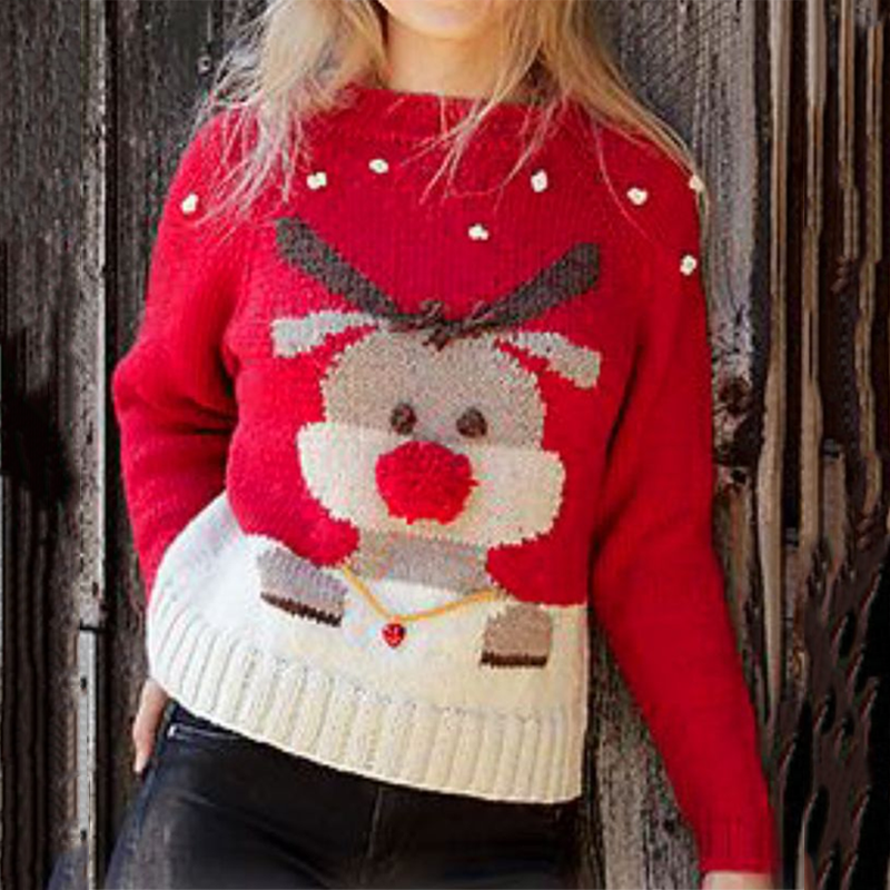 Vintage Fluffy Merry Christmas Warmth Knitted Pattern Cozy Sweater elevenforest