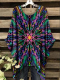 Women's Psychedelic Mandala Print Design Top