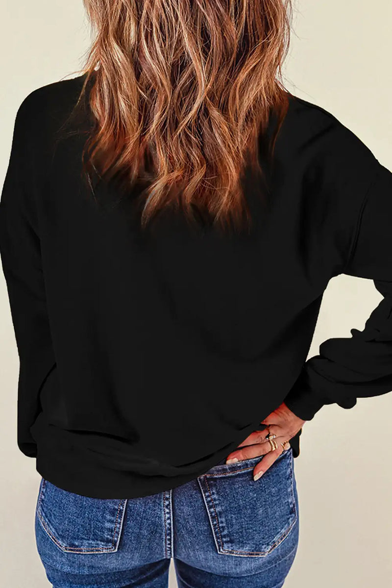 Spooky Ghost Print Crewneck Sweatshirt