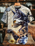Cat Art Print Casual Top
