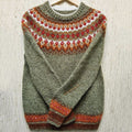 Vintage Icelandic Jacquard Knitted Pattern Cozy Sweater elevenforest