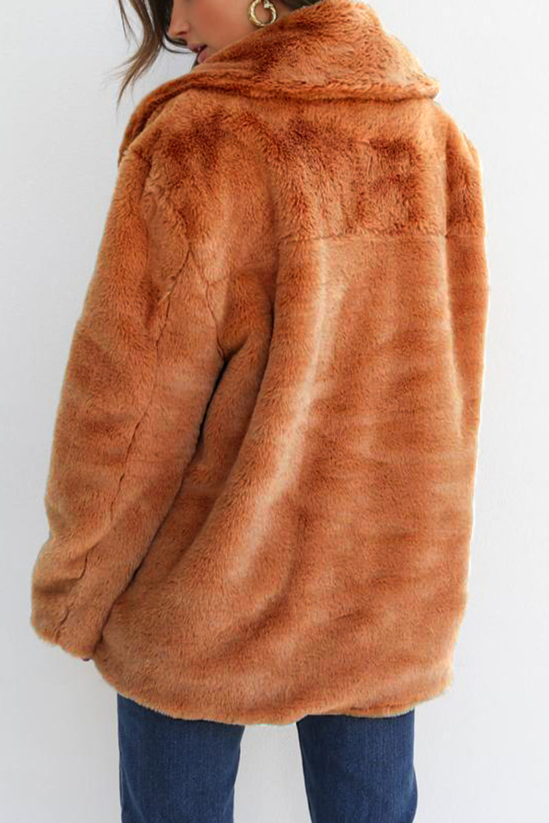 Patchwork Turndown Collar Outerwear(7 Colors)