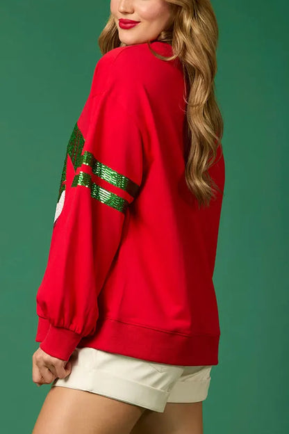 Christmas Sequined Crewneck Sweatshirt