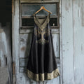 Women's Vintage Viking Tree Of Life Art Linen Tank Dress elevenforest