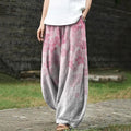 Women's Sakura Art Pocket Loose Casual Pants elevenforest