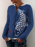 Ocean Fish Japanese Print Women's Sweater elevenforest