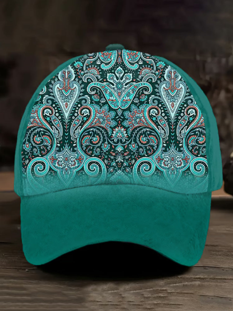Western Print Vintage Baseball Cap elevenforest
