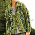 Women's Irish Celtic Thick Needle Knit Jacquard Lapel Button Sweater elevenforest