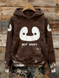 Comstylish Nihilist Penguin But Why Slogan Hoodie