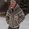Men's Vintage Viking Celtic Knot Pattern Art Cozy Hooded elevenforest