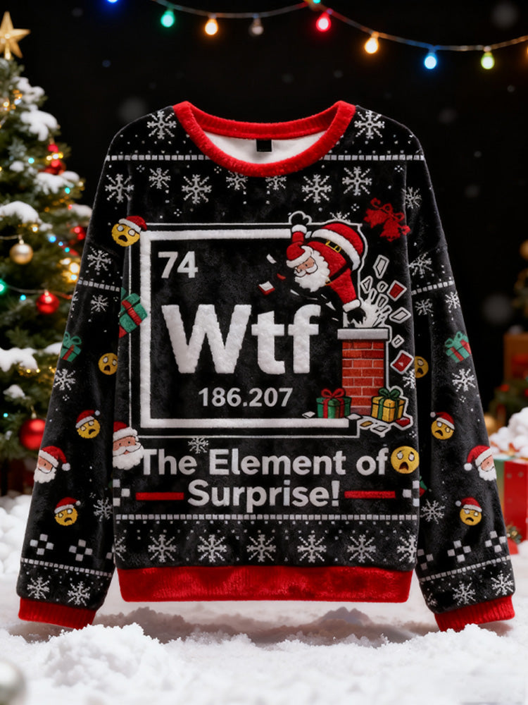 Comstylish Essential Elements Christmas Ugly Flannel Sweater