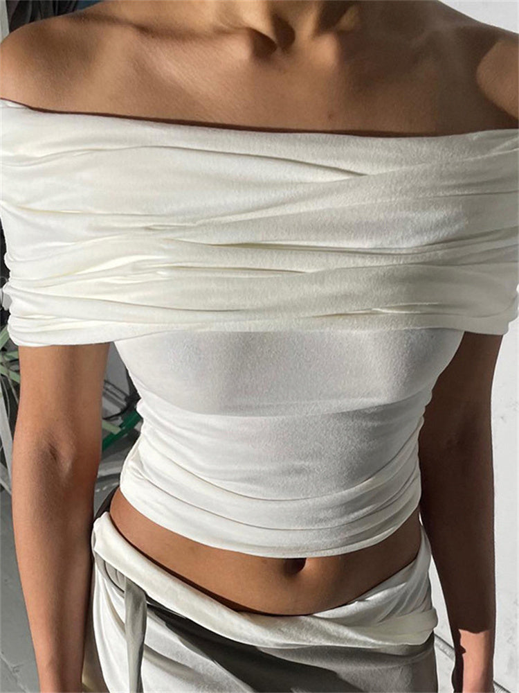 Tossy Hoodie Slim Short Sleeve Crop Top Female Patchwork Cropped Pullover Y2k Tank Top