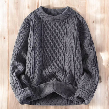 Cozy Autumn Winter Knit Sweater Loose Fit Vegan-Friendly Pullover Warmth Knitted Jacquard Unisex Sweater artswardrobe