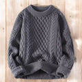 Cozy Autumn Winter Knit Sweater Loose Fit Vegan-Friendly Pullover Warmth Knitted Jacquard Unisex Sweater elevenforest