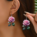 Women's Rose Flower Earrings elevenforest