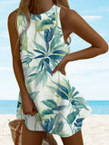 Women's Hawaiian Print Beach Vacation Dress