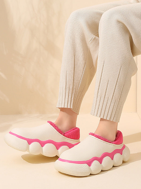 Indoor Going Out Non-slip Keep Warm Waterproof Flat Shoes