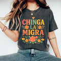 Comstylish Ice Out Chinga La Migra Floral Vintage T Shirt