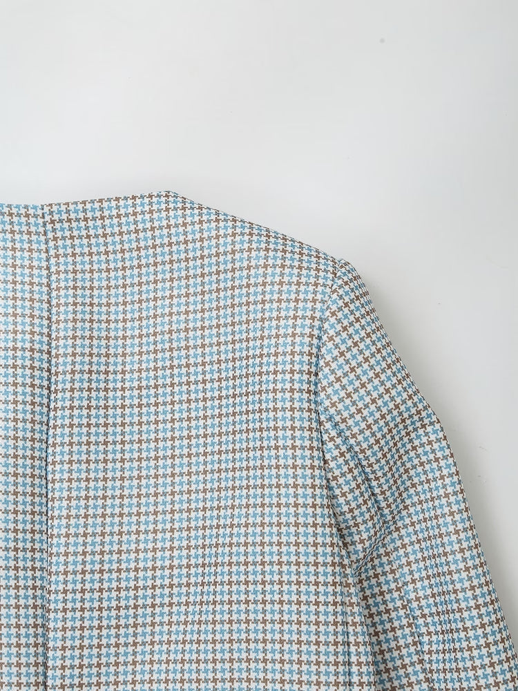 Fresh Mint Green Early Spring Classic Cardigan Short Coat + Pleated Skirt for