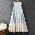 Women's Elegant And Comfortable Embroidered Linen Dress elevenforest