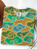 Clouds Ancient Japanese Pattern Comfy T Shirt elevenforest