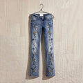 Vintage Floral Embroidery Art Design Jeans elevenforest