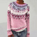 Vintage Fairman Island Print Crew Neck Sweater elevenforest