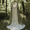 Vintage Floral Embroidered Pattern Linen Flowy Contrast Color Vest Dress elevenforest