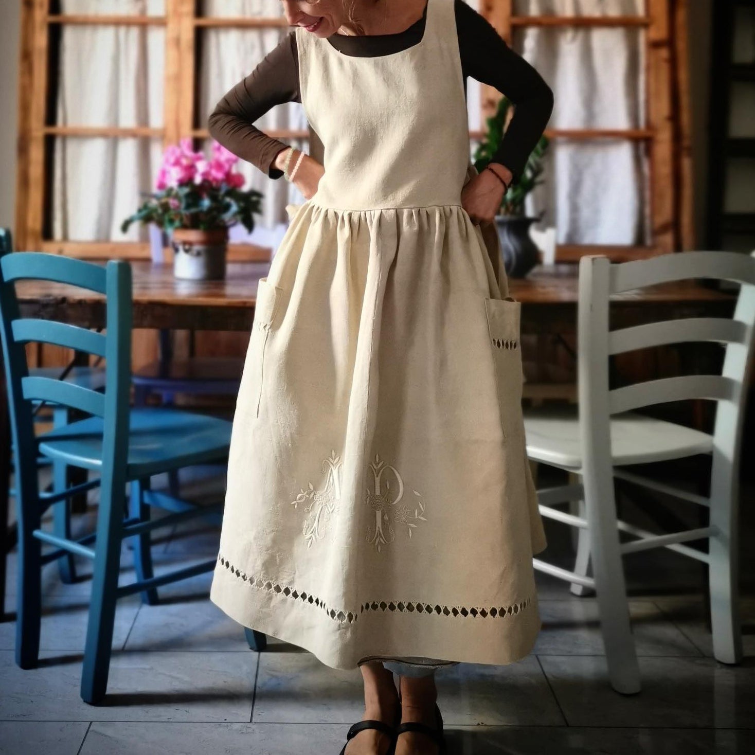 Casual Solid Color Hollow Design Condensed Pocket Vest Dress elevenforest
