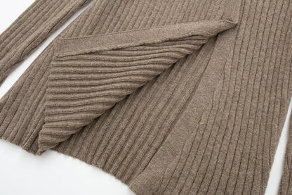 Fall Clothing Fashionable Knitted Cardigan Sweater Coat
