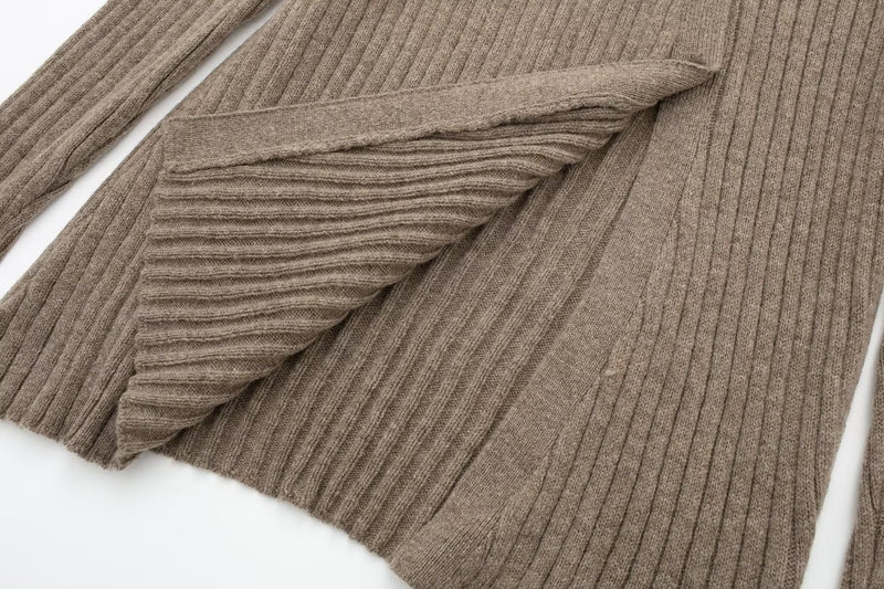 Fall Clothing Fashionable Knitted Cardigan Sweater Coat