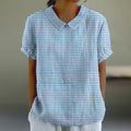 Women'S Casual Cotton And Linen Tops elevenforest