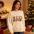 Comstylish Funny Dog Christmas Print Sweater