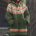 Vintage Warmth Knit Jacquard Warmth Print Women's Sweater elevenforest