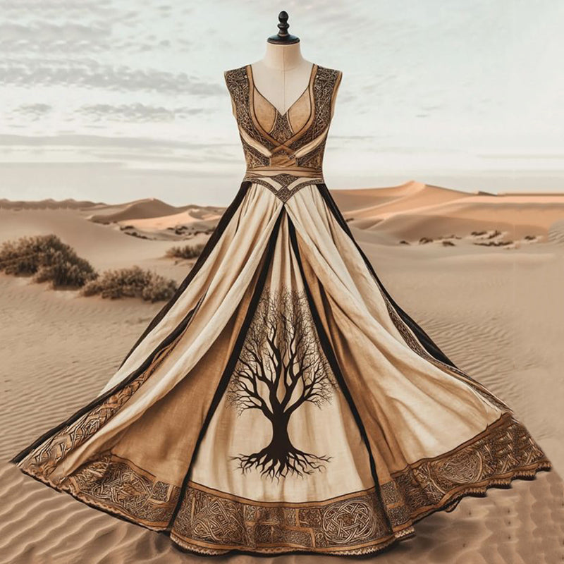 Vintage Women's Viking Linen Maxi Dress elevenforest