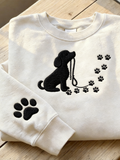 Comstylish Cute Puppy Pattern Casual Round Neck Sweatshirt