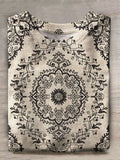 Vintage Ethnic Floral Art Print Casual T-shirt
