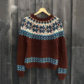 Retro Ethnic Pattern Jacquard Crew Neck Sweater elevenforest