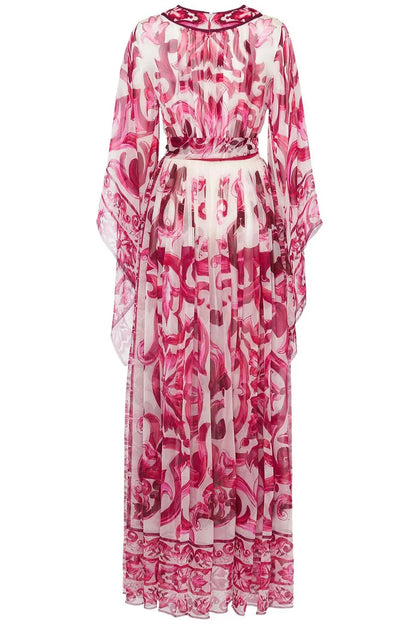 Chiffon Long Sleeve Maxi Dress