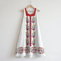 Vintage Swedish Art Linen Tank Dress elevenforest